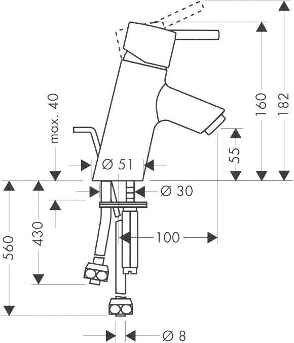 Смеситель для раковины Hansgrohe Talis S 80 32032000