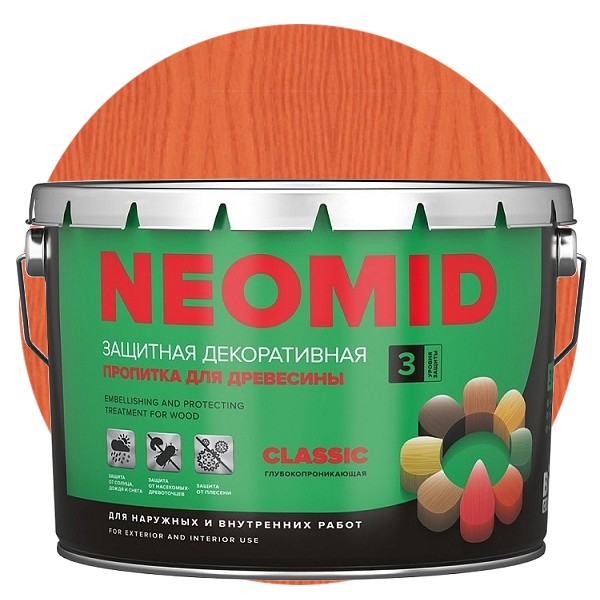 Пропитка для древесины Neomid Bio Color Classic Рябина 9 л