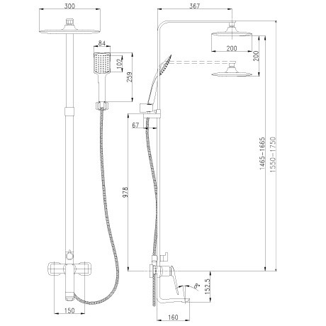 Смеситель для ванны и душа Lemark Allegro LM5962CW