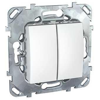 Механизм выключателя Schneider Electric Unica MGU5.211.18ZD двухклавишный белый
