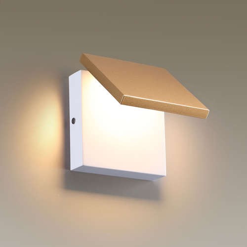 Светильник настенный светодиодный Odeon Light Squadro 3859/10WG белый с золотом 10W 220V