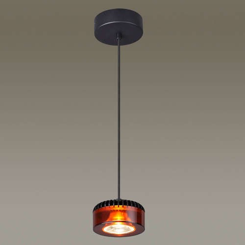 Подвес светодиодный Odeon Light Vivace 3818/10L черный c коньячным 10W 220V
