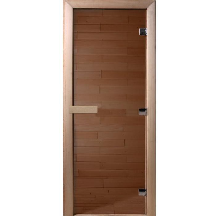 Дверь для сауны стеклянная Doorwood DW01124 Теплый день бронза 700х1900 мм
