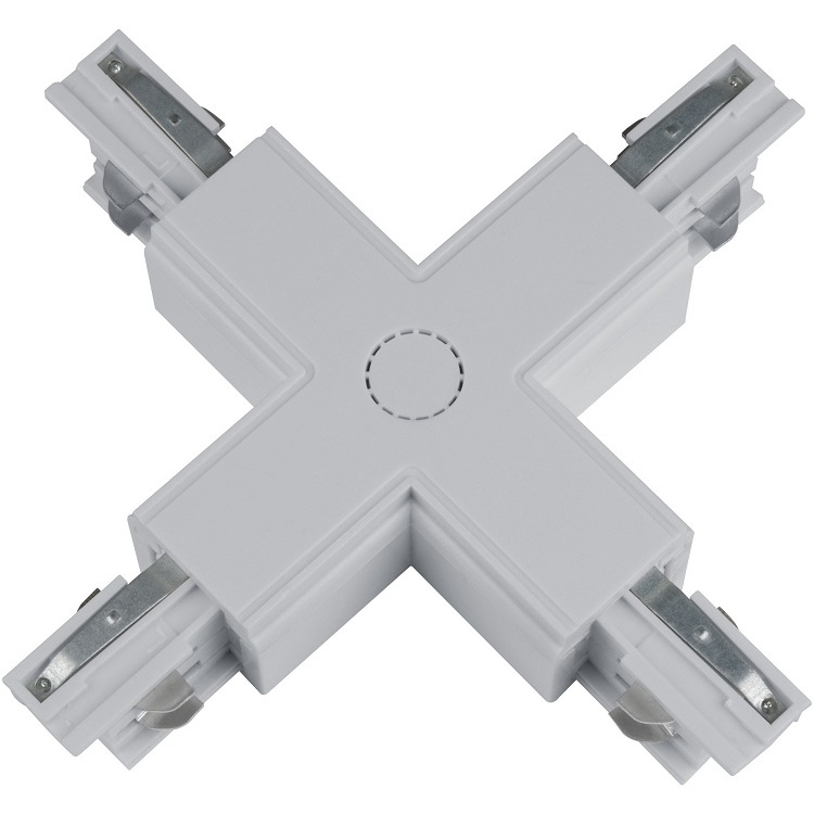 Соединитель для трехфазных шинопроводов Х-образный Uniel UBX-A41 Silver 1 Polybag серебряный