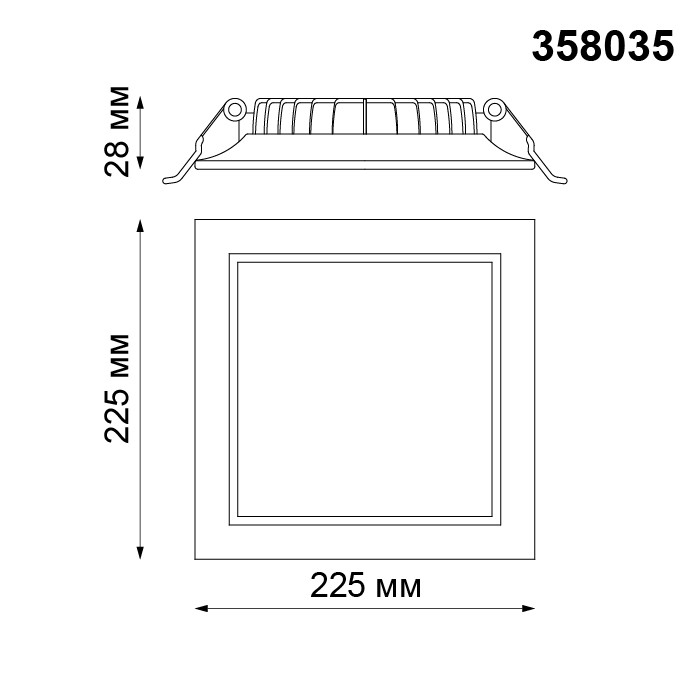Светильник встраиваемый светодиодный Novotech Luna 358035 белый 25W 220V