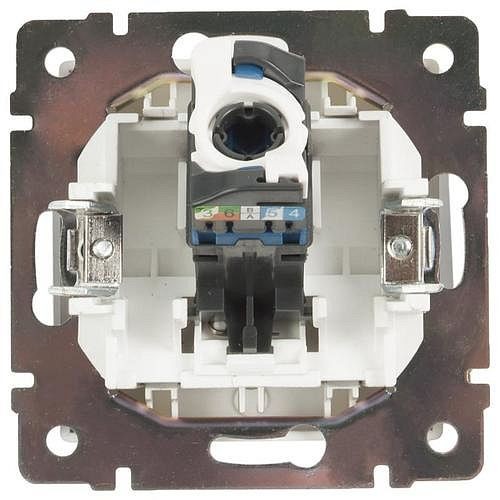 Механизм розетки компьютерной Werkel Ethernet WL06-RJ-45 серебряный