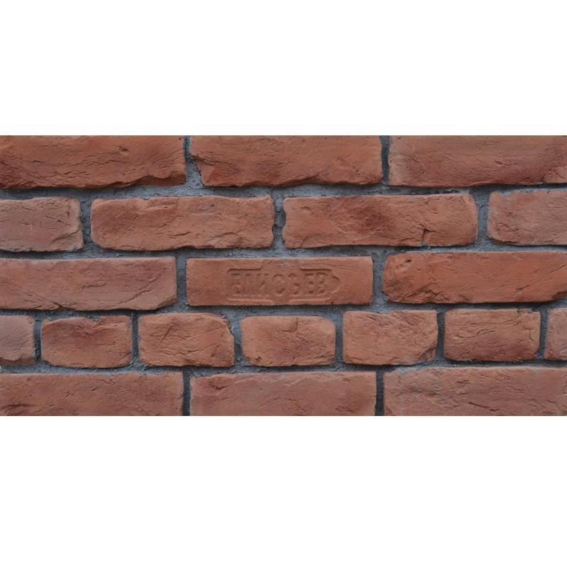 Искусственный камень Imperator Bricks Императорский кирпич ложок Петергоф светло красный 