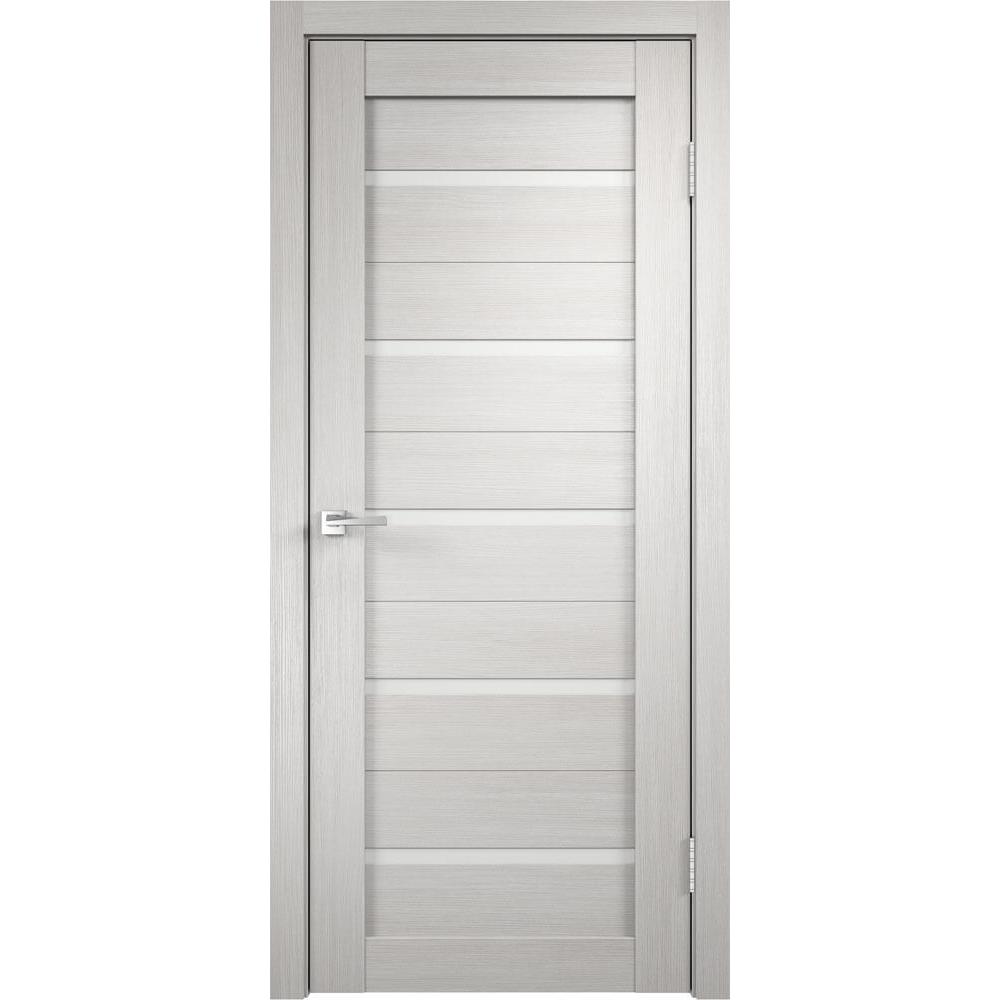 Дверь межкомнатная Velldoris Duplex экошпон Дуб белый со стеклом мателюкс 1900х550 мм