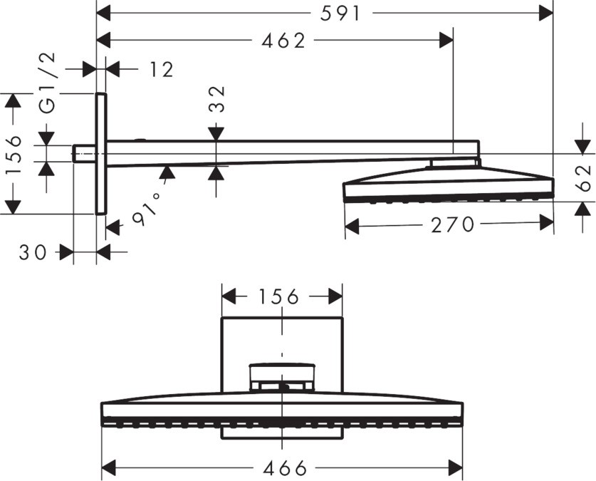 Верхний душ Hansgrohe Rainmaker Select 24003600