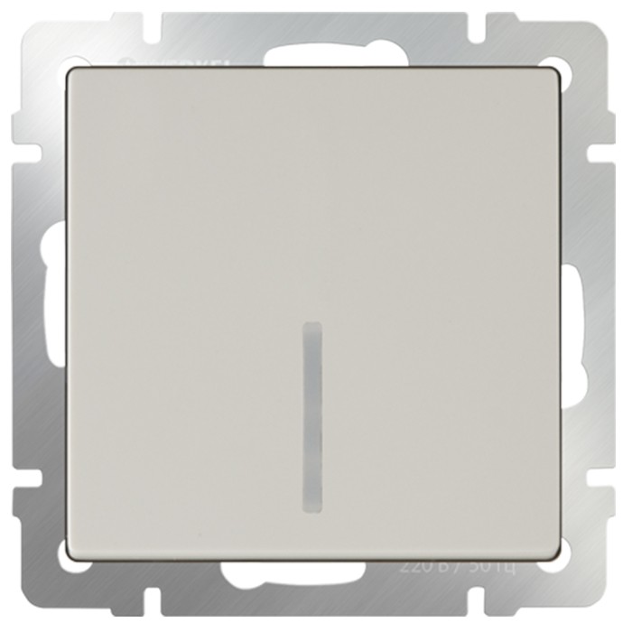 Механизм выключателя Werkel WL03-SW-1G-LED-ivory одноклавишный с индикатором Слоновая кость