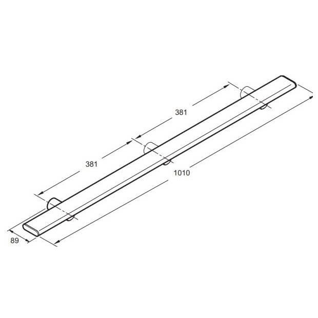 Полотенцедержатель-подставка Jacob Delafon Panolux E64004-SHP 102 см