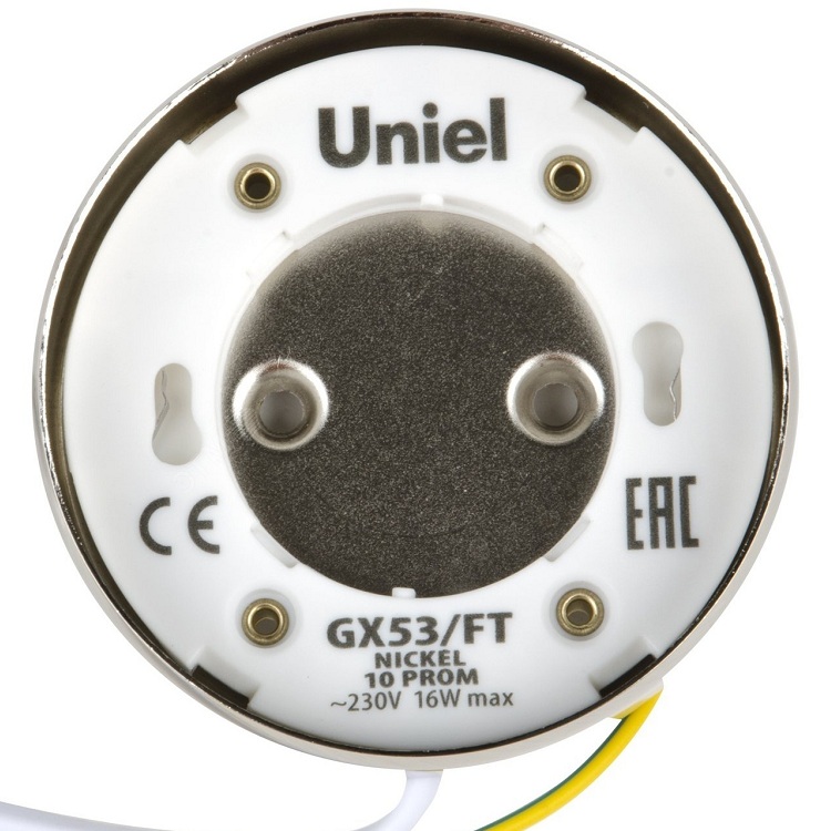 Светильник накладной Uniel GX53/FT Nickel 10 Prom никель