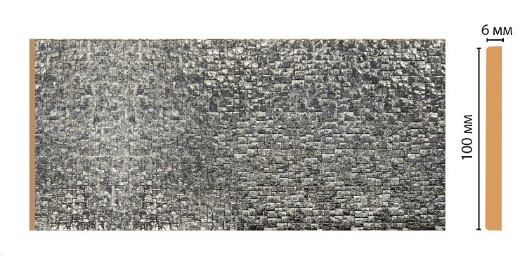 Панель декоративная Decomaster Перламутр-Stone Line M10-29 2400х100 мм