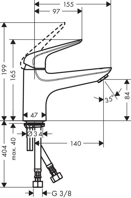 Смеситель для ванны Hansgrohe Novus 71322000