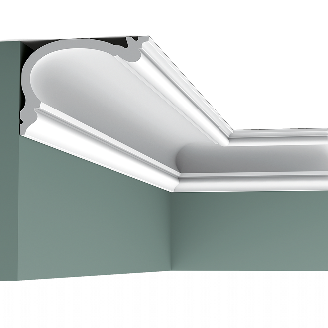 Карниз потолочный полиуретановый Orac Decor Luxxus C341F 2000х122х88 мм