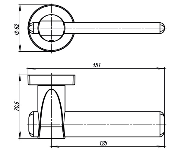 Ручка дверная Armadillo Ajax URB1 SN/CP/SN-12