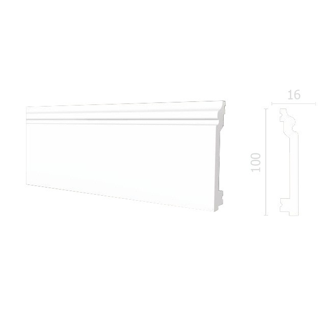 Плинтус из дюрополимера Decor-Dizayn DD701 2000х100х16 мм