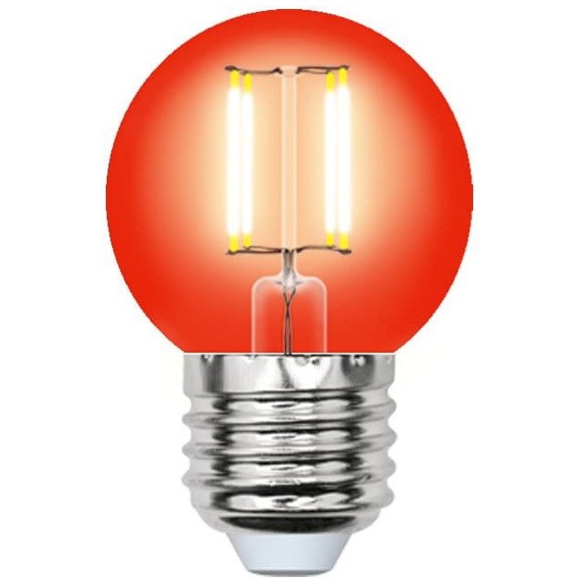 Лампа светодиодная Uniel Air color LED-G45-5W/RED/E27 красный свет