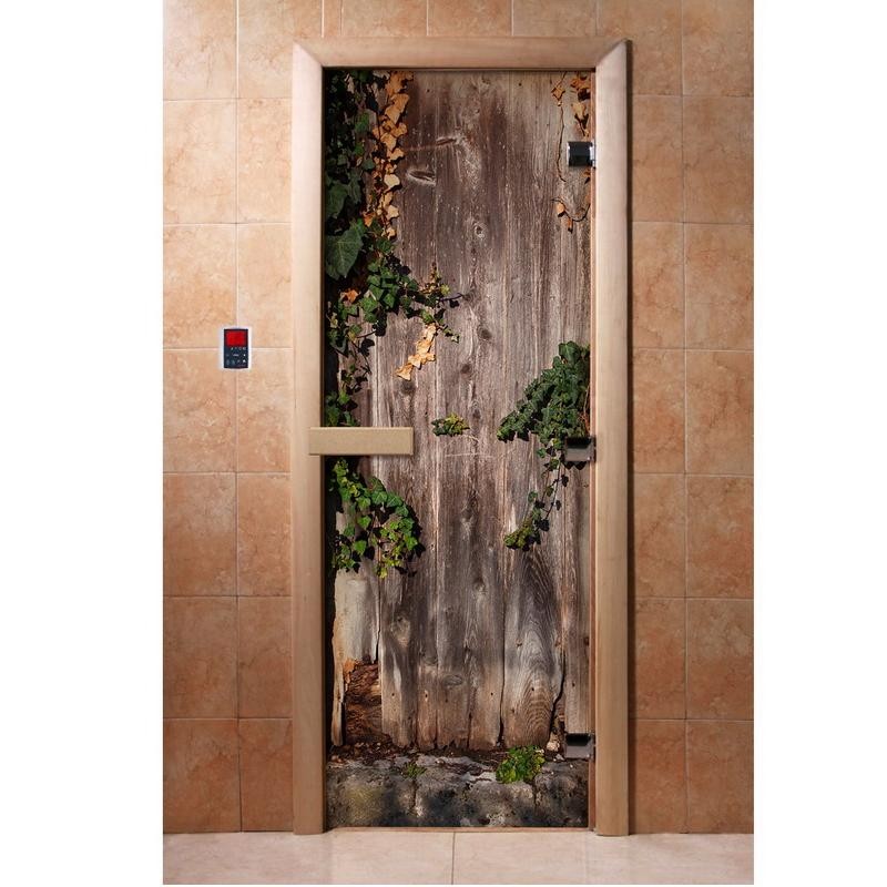 Дверь для сауны стеклянная Doorwood Фотопечать A030 800х2000 мм
