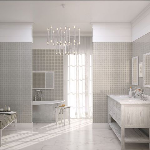 Мозаика из мрамора Skalini Mercury MRC Grey-2