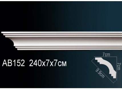Карниз потолочный полиуретановый Перфект AB152F 2400х70х70 мм