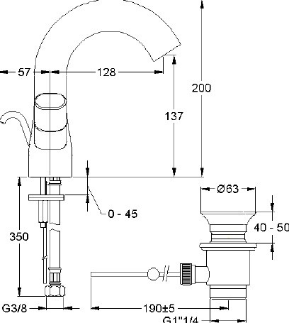 Смеситель для раковины Jacob Delafon Talan E10085RU-CP