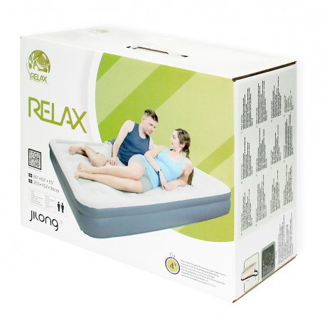 Кровать надувная Relax High Raised Air Bed Queen 27278EU со встроенным электронасосом 203х157х38 см