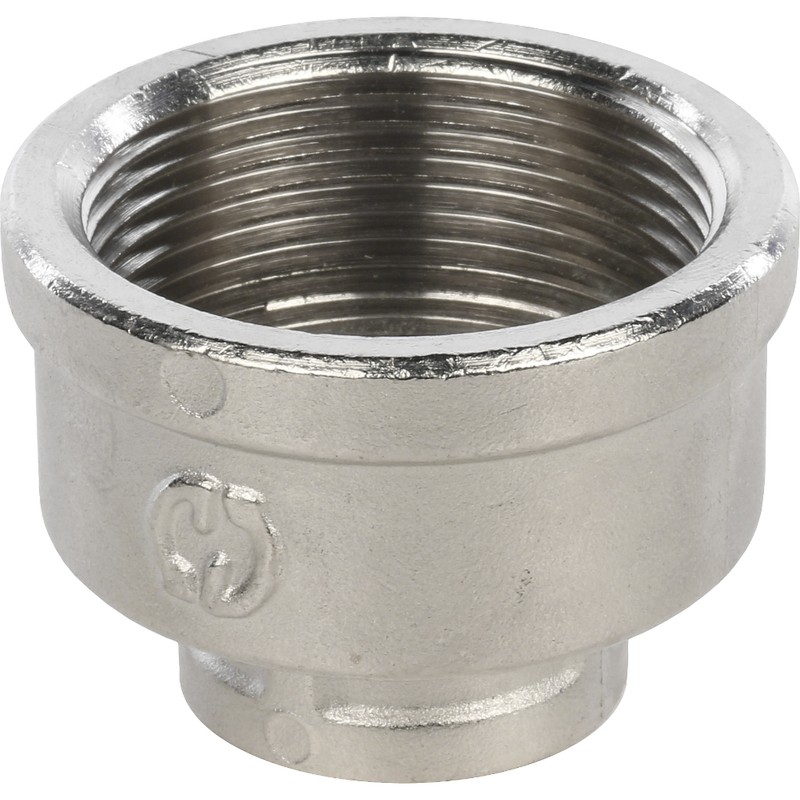 Муфта переходная Stout SFT-0006-011234 1 1/2х3/4 дюйма никелированная с внутренней резьбой