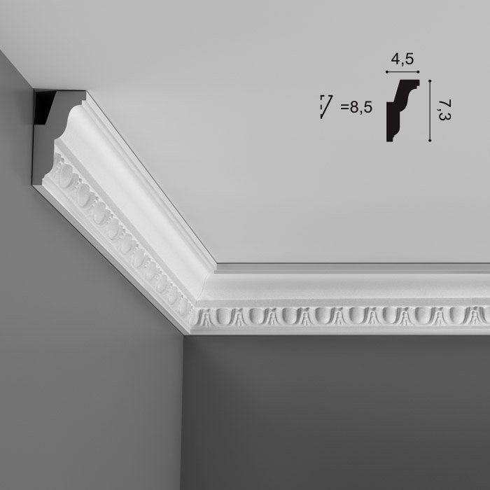 Карниз потолочный полиуретановый Orac Decor Luxxus C212F 2000х45х73 мм