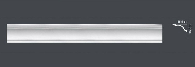 Карниз потолочный полиуретановый Mardom Decor MDB156 2400х105х155 мм