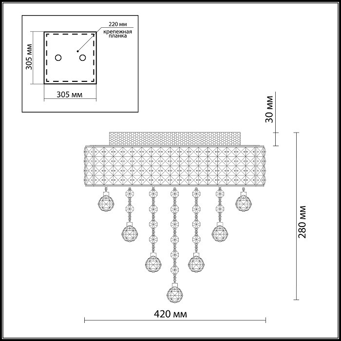Люстра потолочная Odeon Light Rina 2729/6C хром G9 6х40W 220V