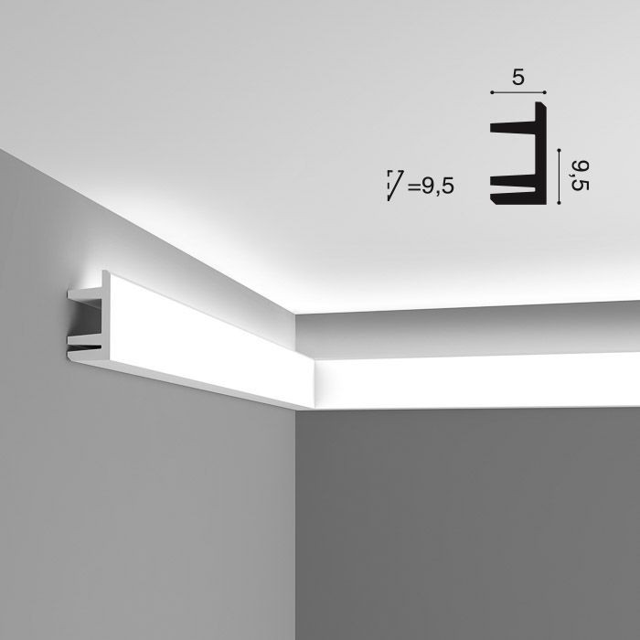 Профиль полиуретановый Orac Decor Luxxus C381 L3 2000х50х95 мм для скрытого освещения 