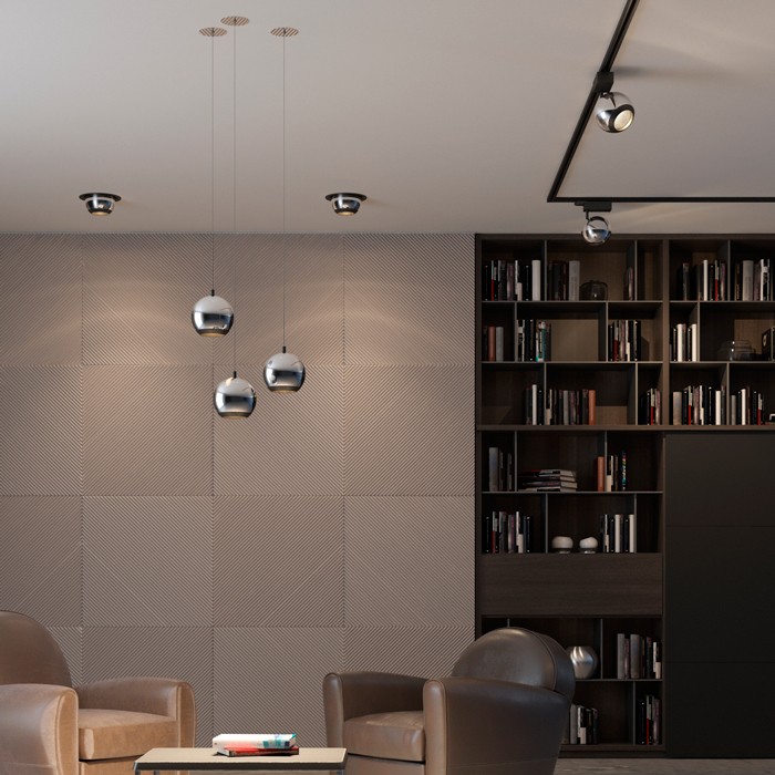 Светильник встраиваемый светодиодный Novotech Glob 358040 хром 25W 220V