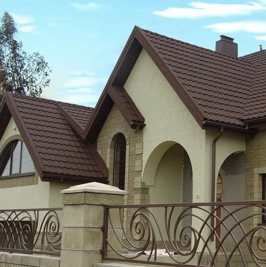 Черепица композитная Metrotile Metroroman коричневая