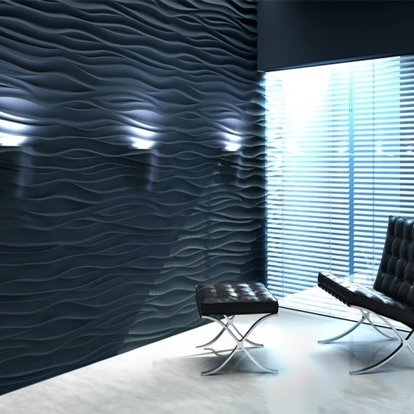 Дизайнерская 3D панель из гипса Artpole Silk 2 LED White 3 модуля 600х600 мм