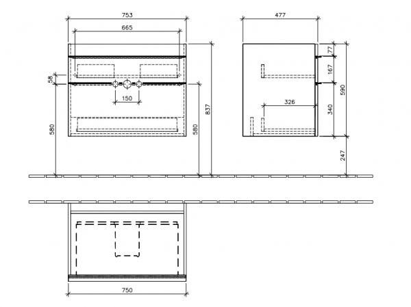 Тумба под раковину Villeroy & Boch Venticello A92501DH