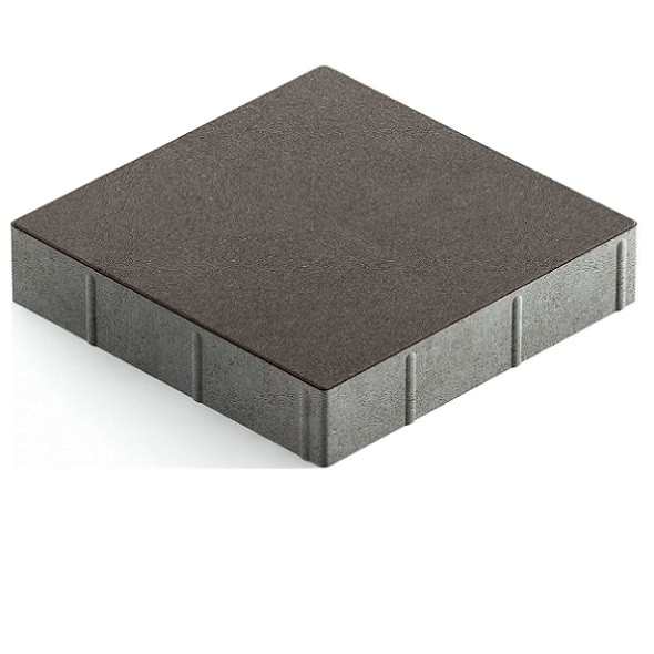 Тротуарная плитка Steingot Практик 60 из серого цемента с частичным прокрасом квадрат темно-серая 300х300х60 мм