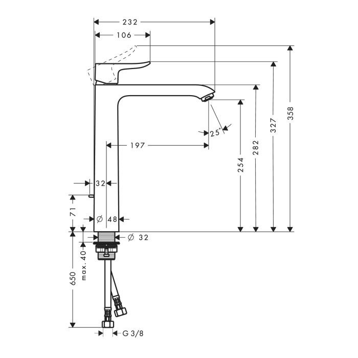 Смеситель для раковины Hansgrohe Metris 31082000