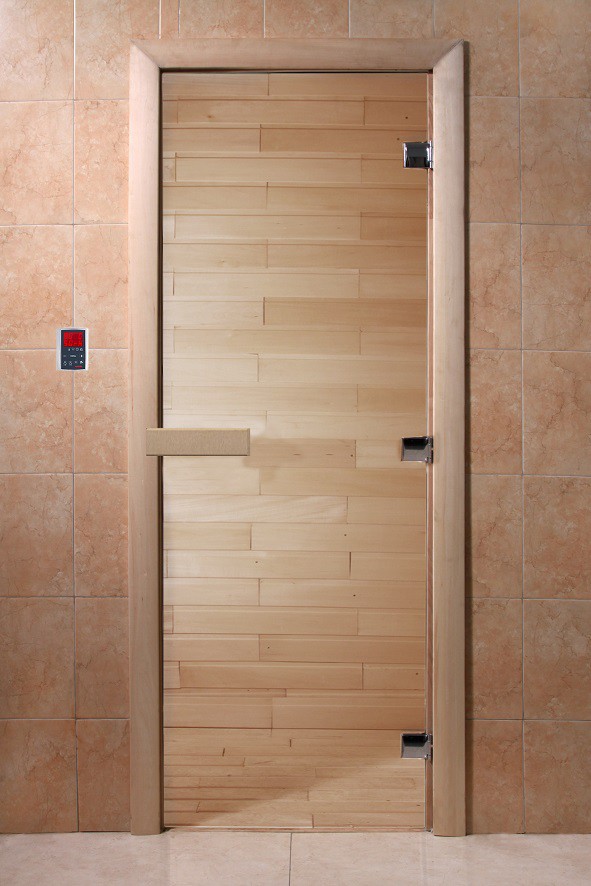 Дверь для сауны стеклянная Doorwood DW01107 прозрачная 700х2000 мм 