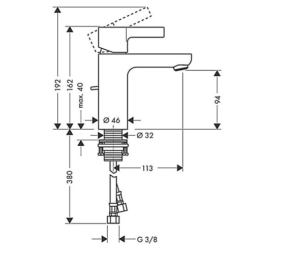 Смеситель для раковины Hansgrohe Metris S 31063000