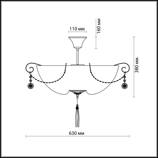 Люстра потолочная Odeon Light Alfano 2921/6C бронза E14 6х40W 220V