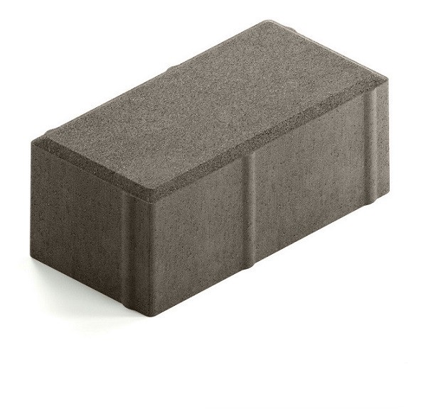 Брусчатка Steingot Сити 80 из серого цемента с полным прокрасом прямоугольник серая 200х100х80 мм