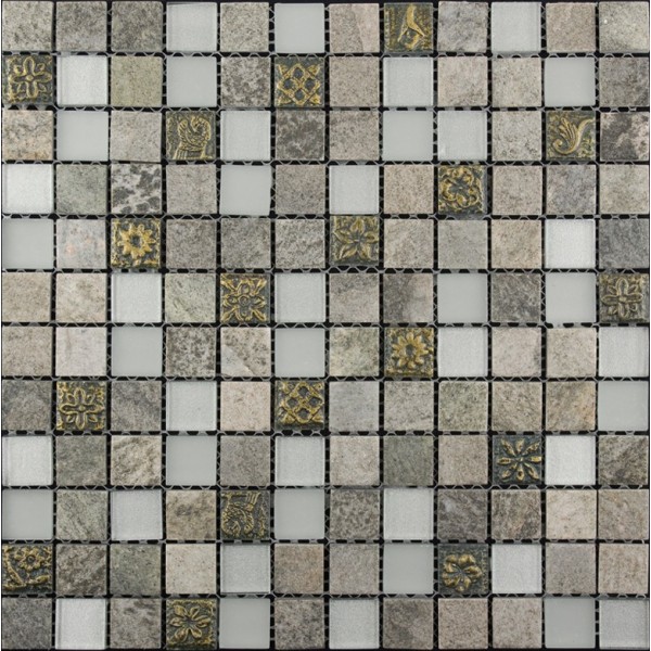 Мозаика из стекла, мрамора и агломерата Natural Inka BDA-2316