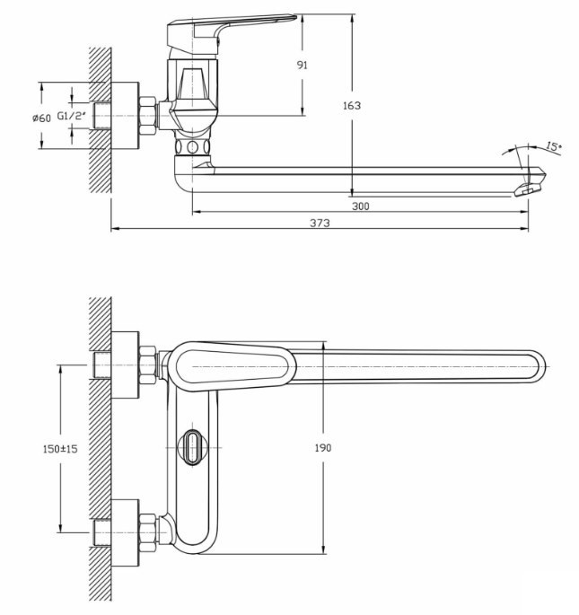 Смеситель для ванны Rush Devon DE7535-51