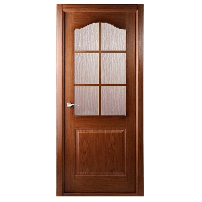 Дверное полотно Belwooddoors Капричеза Орех стекло кора дуба с деревянной рамкой 2000х900 мм