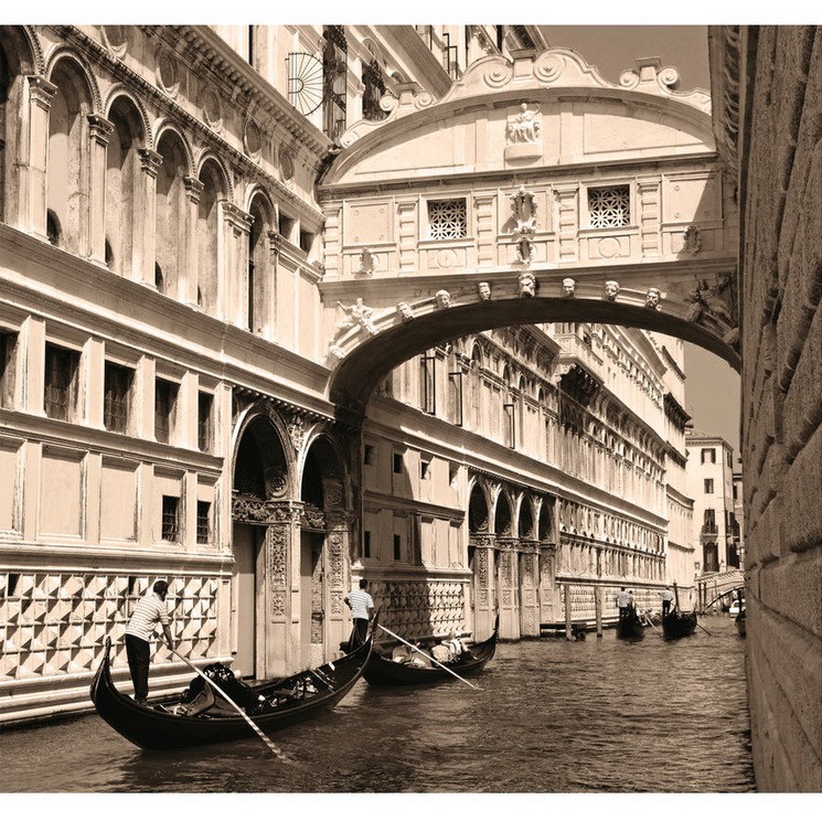 Фотообои виниловые на флизелиновой основе Decocode Венеция монохромная 31-0016-WB 3х2,8 м  