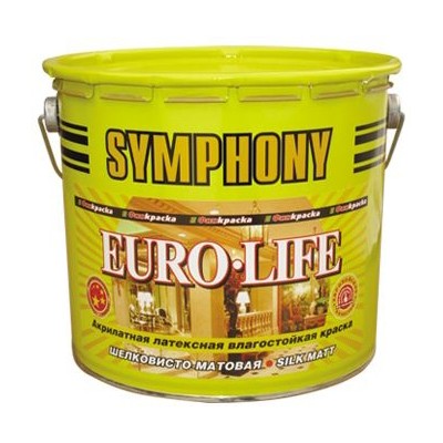 Краска акрилатная латексная Symphony Euro-Life A 2,7 л