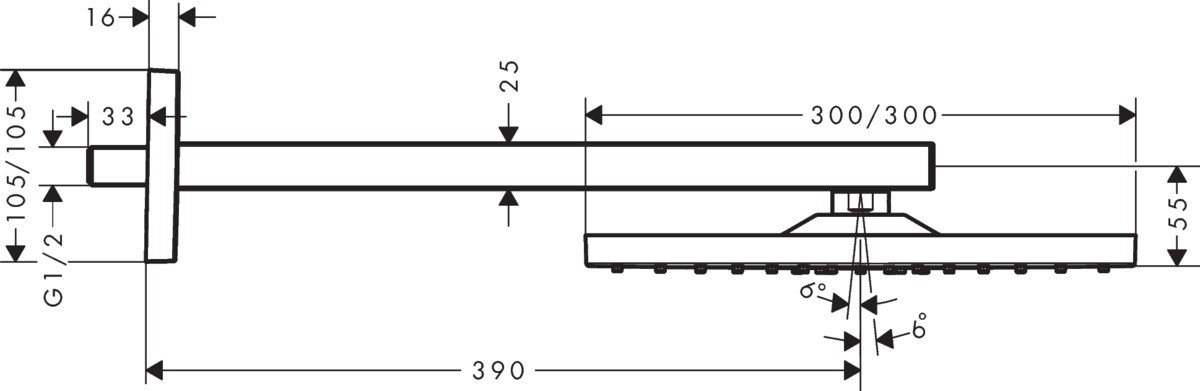 Верхний душ Hansgrohe Raindance E 26239000