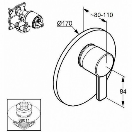 Смеситель для душа Kludi Zenta 386559175 белый/хром