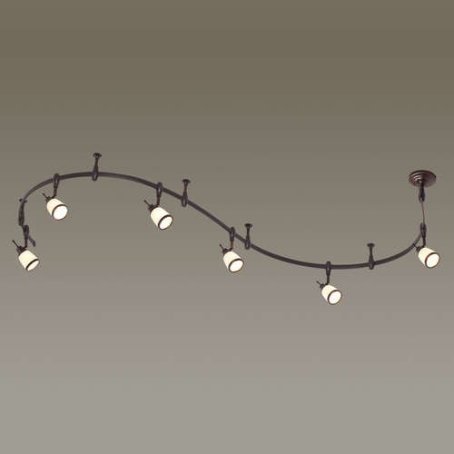 Светильник трековый с гибкой шиной Odeon Light Lofia 3806/6TR коричневый E14 6х60W 220V